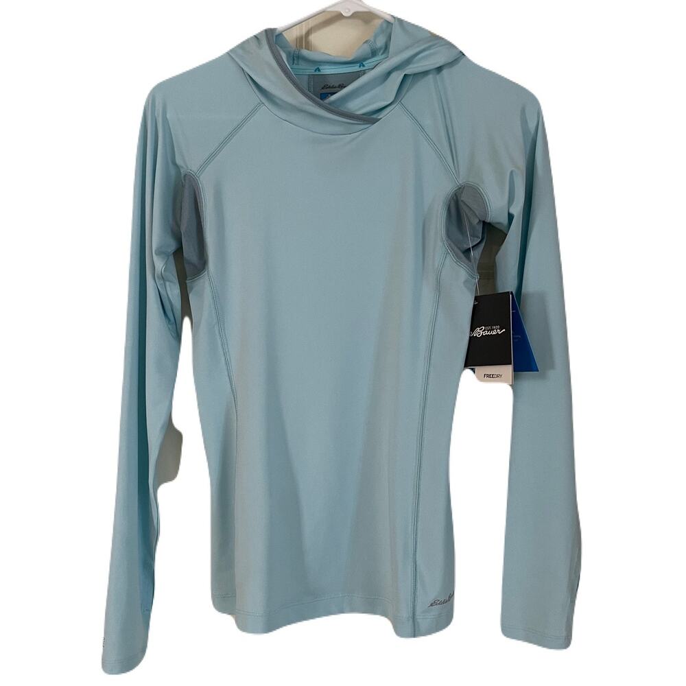 Eddie Bauer First Ascent Solarfoil Hoodie NWT - Aqua - Womans Size XS